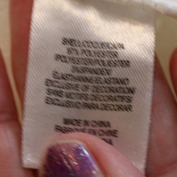 Bobeau Stretch Eyelet Babydoll Top Women's Size XL Off White NWT - Picture 12 of 12